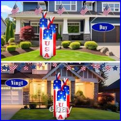 4ft Patriotic Inflatable Firecracker with LED Lights for Stunning Celebrations