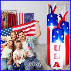 4ft Patriotic Inflatable Firecracker with LED Lights for Stunning Celebrations