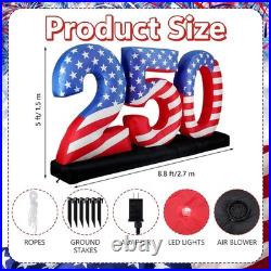 4th of July Inflatable 250th Anniversary LED Blow Up Yard Decor