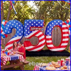 4th of July Inflatable 250th Anniversary LED Blow Up Yard Decor