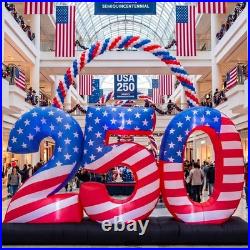 4th of July Inflatable 250th Anniversary LED Blow Up Yard Decor