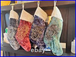 4x Pottery Barn Harry Potter Christmas Stockings, All 4 Houses