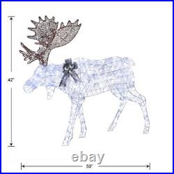 50 in. Pre-lit Moose Decoration, Plug-In
