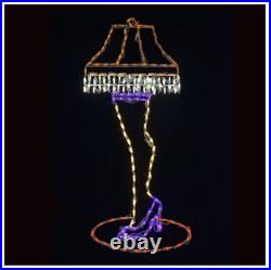 52 Wireframe LED Outdoor Commercial Grade A Christmas Story Design Leg Lamp
