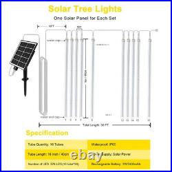 576 LED Meteor Shower Rain Solar Lights Tree String Light Garden Party Outdoor