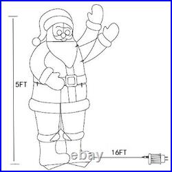 5FT 273 LED Santa Claus Light, Colorful Neon Light Sign Animated Christmas De 5FT 273 LED Santa Claus Light, Colorful Neon Light Sign Animated Christmas De