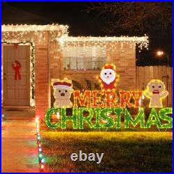5FT Merry Christmas Decorations Lights Merry Christmas Sign Lighted Xmas Decor T