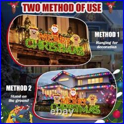5FT Merry Christmas Decorations Lights Merry Christmas Sign Lighted Xmas Decor T
