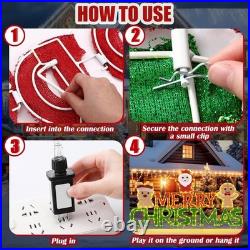 5FT Merry Christmas Decorations Lights Merry Christmas Sign Lighted Xmas Decor T