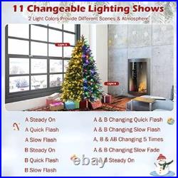 5FT Pre-Lit Artificial Christmas Tree With 250 LED Lights Snowy Pine Cones Berries 5FT Pre-Lit Artificial Christmas Tree With 250 LED Lights Snowy Pine Cones Berries