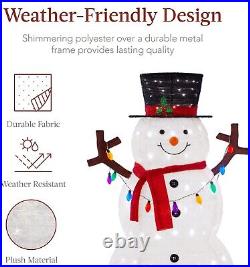 5Ft Lighted Pop-Up Snowman, Large White Outdoor Christmas Holiday Decoration