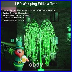 5Ft Lighted Willow Tree Color Changing with Remote, Colorful Drooping Artificial