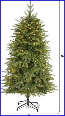 5Ft. Vancouver Fir Natural Look Artificial Christmas Tree with 350 Clear LED Lig