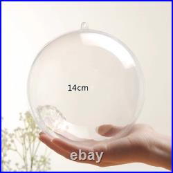5-40PC Clear Fillable Baubles 2-30cm Plastic Wedding Christmas Decoration Round