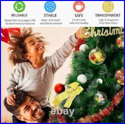 5-40PC Clear Fillable Baubles 2-30cm Plastic Wedding Christmas Decoration Round