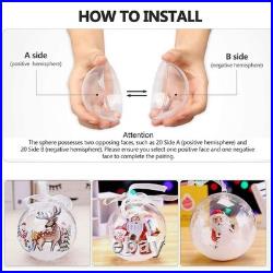 5-40PC Clear Fillable Baubles 2-30cm Plastic Wedding Christmas Decoration Round