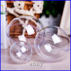5-40PC Clear Fillable Baubles 2-30cm Plastic Wedding Christmas Decoration Round