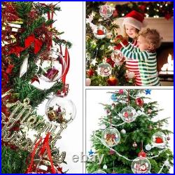 5-40PC Clear Fillable Baubles 2-30cm Plastic Wedding Christmas Decoration Round