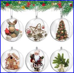 5-40PC Clear Fillable Baubles 2-30cm Plastic Wedding Christmas Decoration Round 5-40PC Clear Fillable Baubles 2-30cm Plastic Wedding Christmas Decoration Round