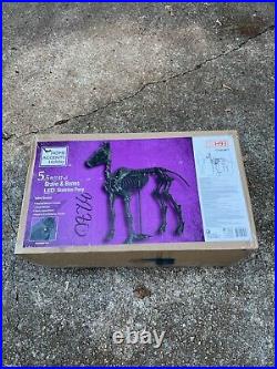 5.5FT LED Skeleton Pony Home Depot Halloween Home Accents Halloween 2024