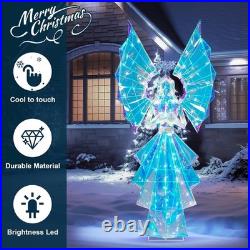 5.5FT Preit Lighted Christmas Prismatic Iridescent Angel With110 LED Lights Décor