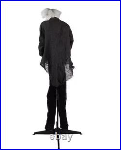 5.5 ft. Lighted Standing Butler Man Animated Halloween Decoration with Sound