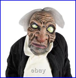 5.5 ft. Lighted Standing Butler Man Animated Halloween Decoration with Sound