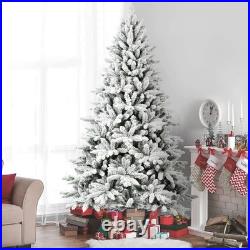 5/6/7FT Snow Flocked Christmas Tree Artificial Xmas Trees Holiday Decoration 5/6/7FT Snow Flocked Christmas Tree Artificial Xmas Trees Holiday Decoration