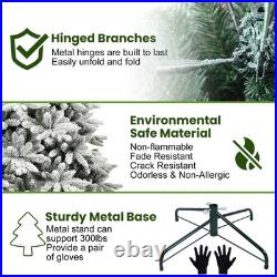 5/6/7FT Snow Flocked Christmas Tree Artificial Xmas Trees Holiday Decoration 5/6/7FT Snow Flocked Christmas Tree Artificial Xmas Trees Holiday Decoration