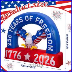 5.9Ft 250Th Anniversary Patriotic Inflatable Outdoor Decoration 4Th of July Bald