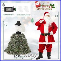 5' Artificial Mannequin Tree with 465 Branch Tips 50 Warm White LED Lights