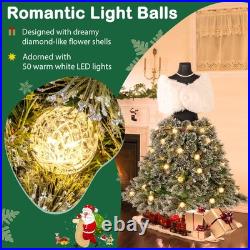 5' Artificial Mannequin Tree with 465 Branch Tips 50 Warm White LED Lights