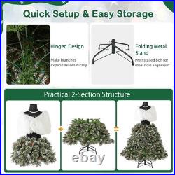 5' Artificial Mannequin Tree with 465 Branch Tips 50 Warm White LED Lights