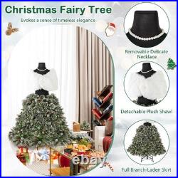 5 FT Artificial Mannequin Tree with 465 Branch Tips 50 Warm White LED Lights