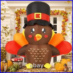 5 FT Thanksgiving Decorations Inflatables Outdoor Turkey Baby with Built-in L