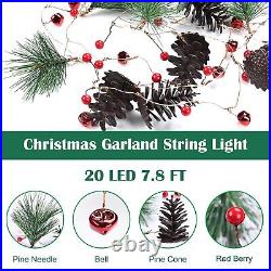 5 Ft Christmas Tree & 20 LED Pine Cone String Lights Kit Home Christmas Decor