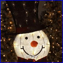 5 Ft. Outdoor Lighted Snowman Christmas Yard Decorations with Warm LED Lights