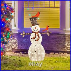 5 Ft. Outdoor Lighted Snowman Christmas Yard Decorations with Warm LED Lights