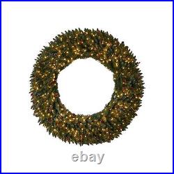 5' Large Flocked Xmas Wreath WithBerries, 400 LEDs And 820 Tips 5' Large Flocked Xmas Wreath WithBerries, 400 LEDs And 820 Tips