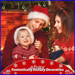 5 Pack 250FT Christmas Green Garland Flower for Christmas and Non-Lit Soft Holid