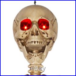 5 ft 5 in LED Eyes Poseable Human Size Skeleton Skull Halloween Decoration Prop