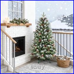 5ft Artificial Christmas Tree Pine Tree &47 Pine Cones 47 Red Berries 1131 Tips 5ft Artificial Christmas Tree Pine Tree &47 Pine Cones 47 Red Berries 1131 Tips