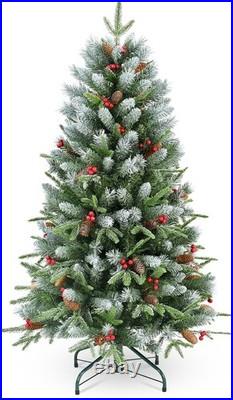 5ft Artificial Christmas Tree Pine Tree &47 Pine Cones 47 Red Berries 1131 Tips 5ft Artificial Christmas Tree Pine Tree &47 Pine Cones 47 Red Berries 1131 Tips