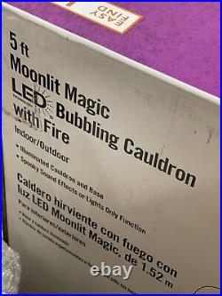 5ft Moonlit Magic Bubbling Cauldron LED Fire Halloween Tik Tok Home Depot