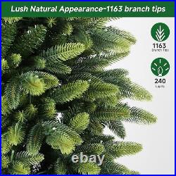 5ft Prelit Artificial Hinged Christmas Tree 240 RGB Lights and 1163 Branch Tips