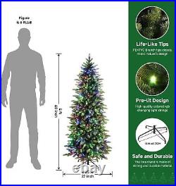 5ft Prelit Artificial Hinged Christmas Tree 240 RGB Lights and 1163 Branch Tips