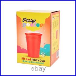 5ft Red Party Cup Inflatable with Internal LEDs Large Indoor/Outdoor Blow U