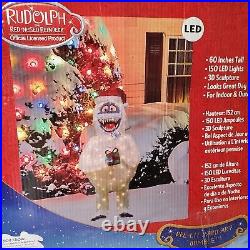 60 Inch Pre-Lit LED Rudolph the Red-Nosed Reindeer Bumble Yard Art Christmas