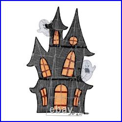 61.75H Halloween 2D Haunted House Outdoor Lighted Decor 210 LED Warm White 61.75H Halloween 2D Haunted House Outdoor Lighted Decor 210 LED Warm White