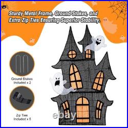 61.75H Halloween 2D Haunted House Outdoor Lighted Decor 210 LED Warm White 61.75H Halloween 2D Haunted House Outdoor Lighted Decor 210 LED Warm White